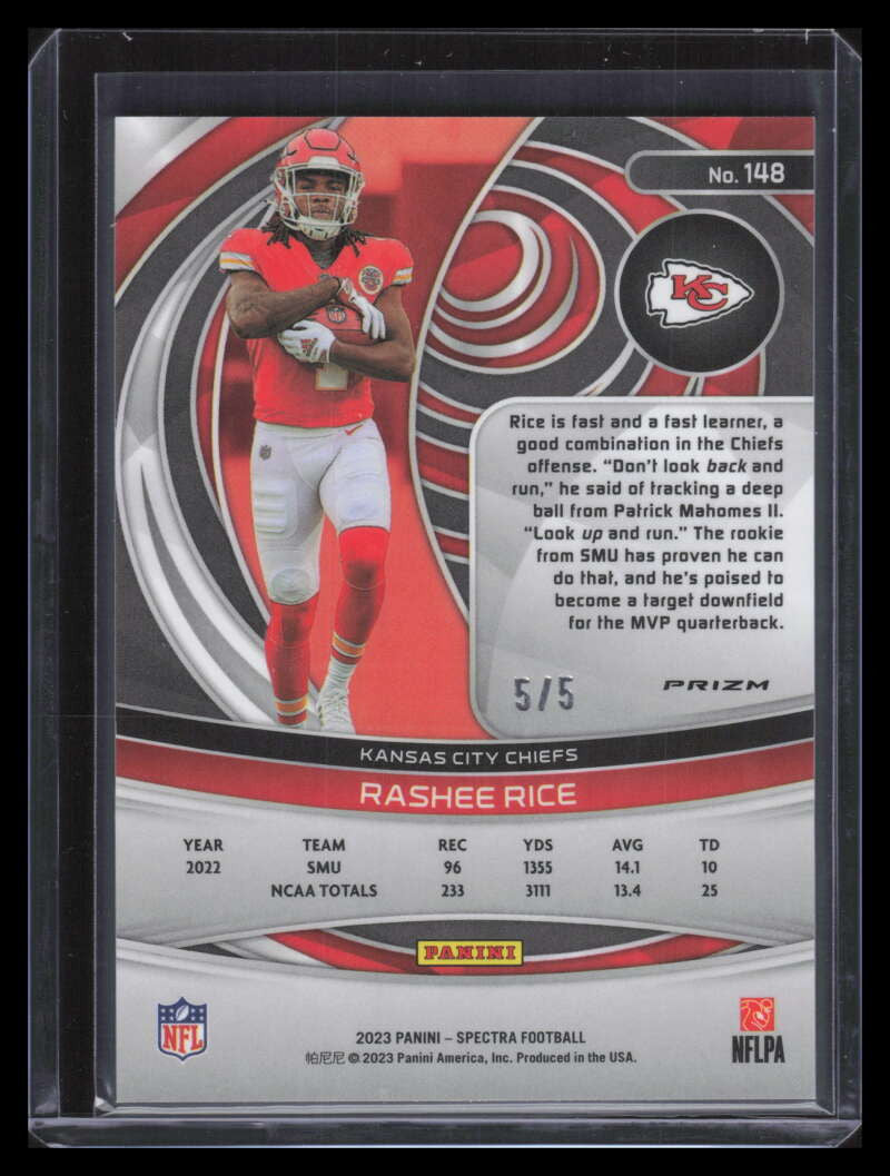 2023 Panini Spectra Psychedelic 148 Rashee Rice Rookie 5/5