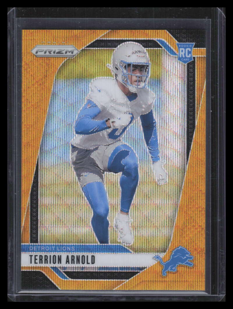 2024 Panini Prizm Prizms Gold Wave Refractor 389 Terrion Arnold Rookie 10/10