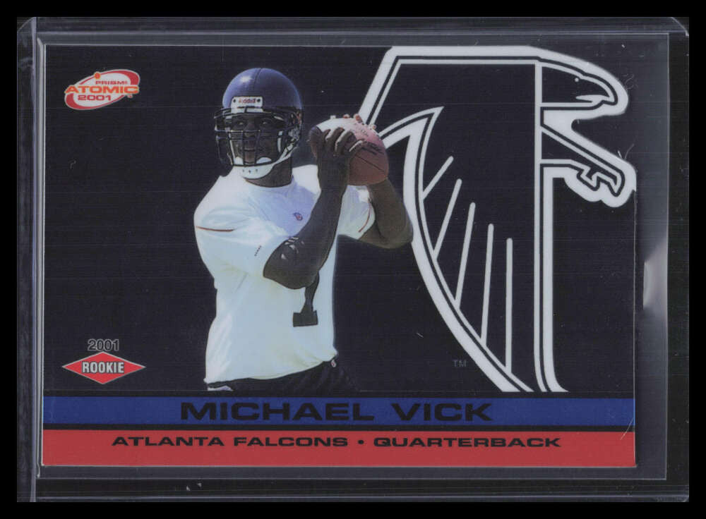 2001 Pacific Prism Atomic Blue 151 Michael Vick Rookie 11/19
