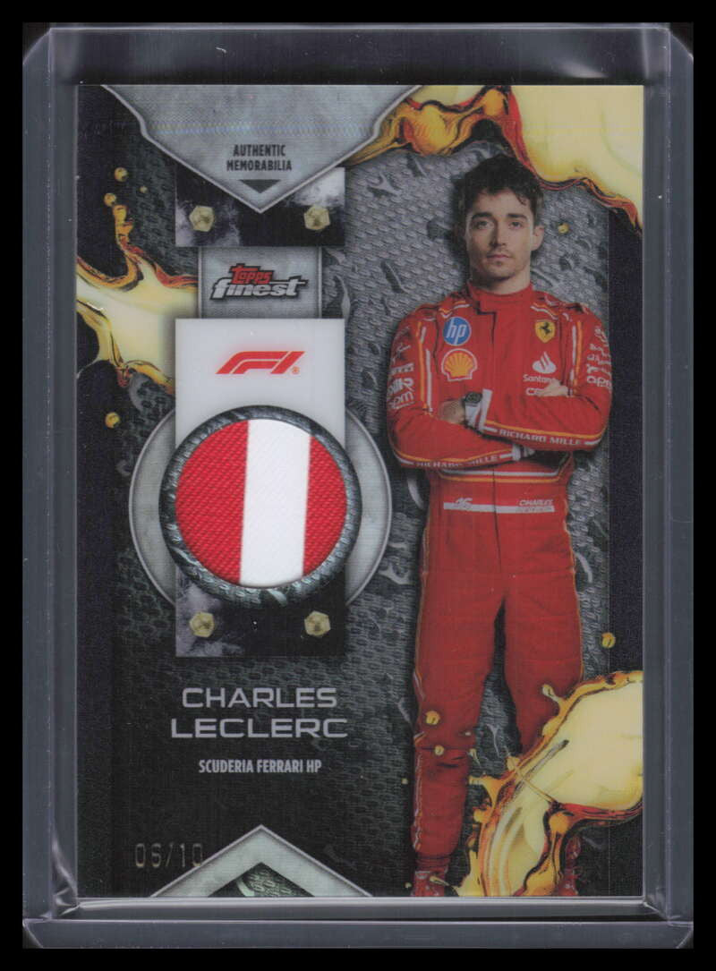 2024 Finest Formula 1 f1 Relics Black Refractor f1rlec Charles Leclerc Patch /10