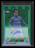 2024-25 Topps Chrome UEFA Autographs Green Refractor CAOB Oscar Bobb Auto 10/99