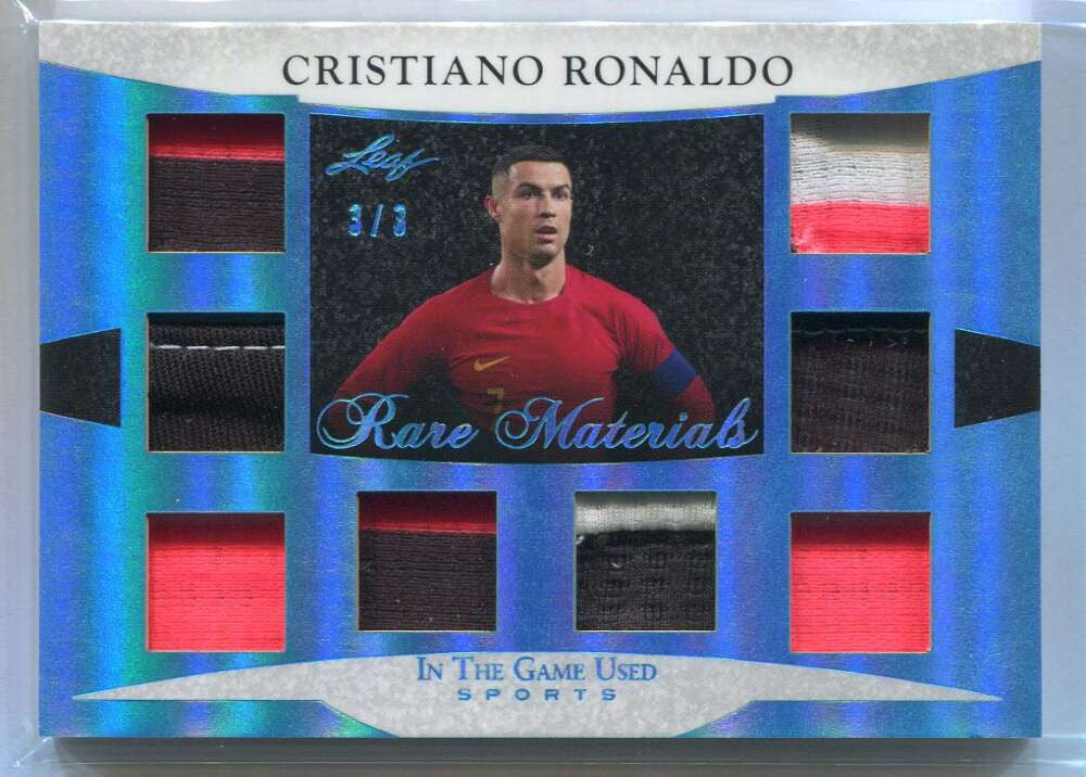 2024 ITG Used Sports Rare Materials Octo Platinum Cristiano Ronaldo 8 Patch 3/3
