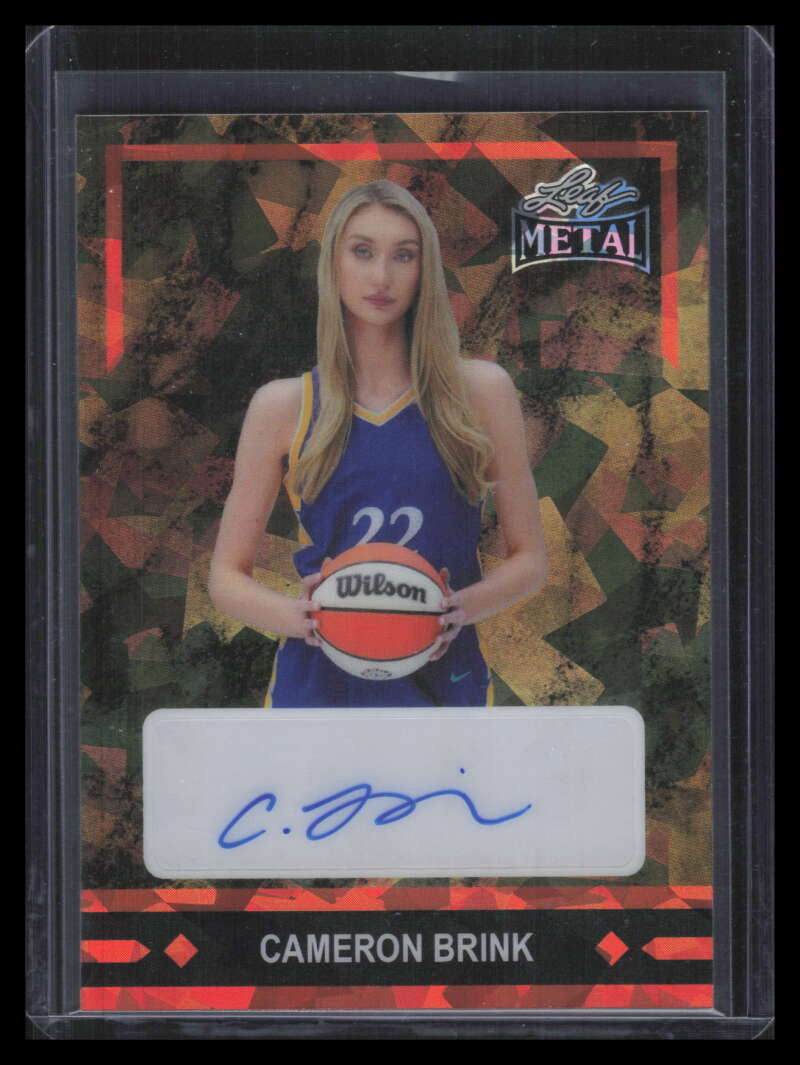 2024 Leaf Collective Gold Prospects Crystal Orange Cameron Brink RC Auto 1/8