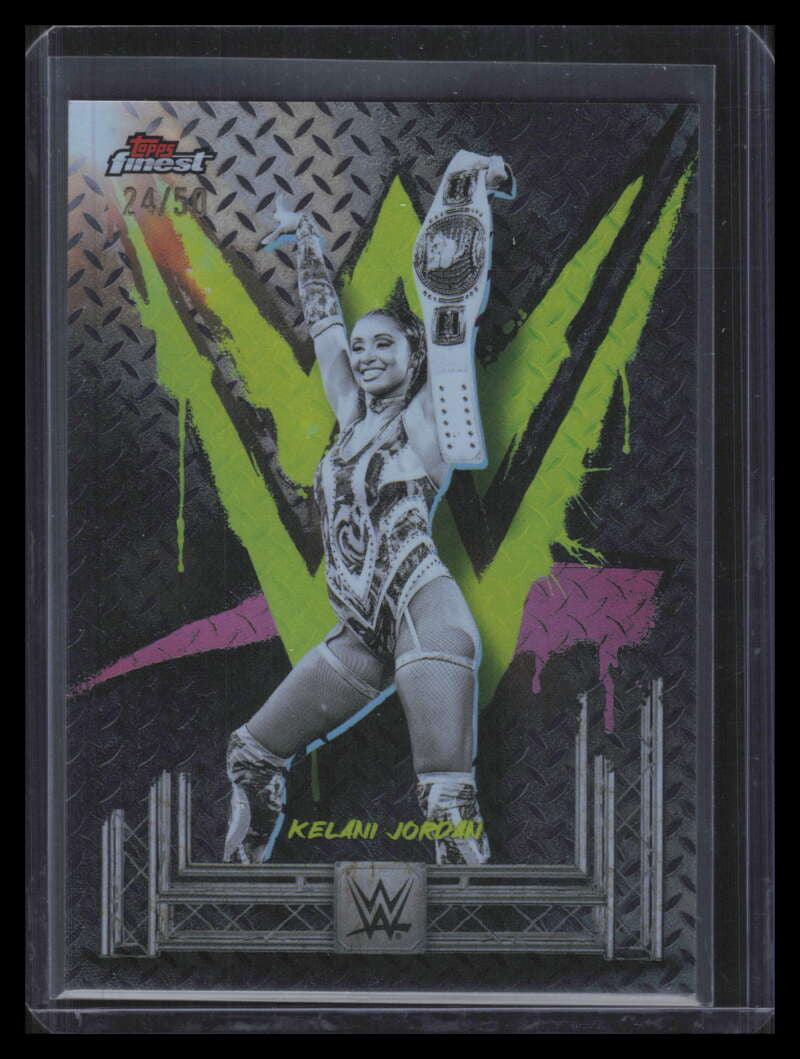 2025 Finest WWE Black Refractor 11 Kelani Jordan C 24/50 Common