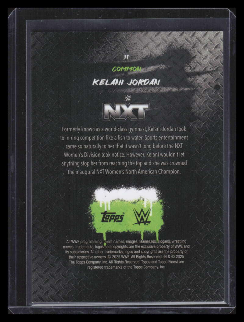 2025 Finest WWE Black Refractor 11 Kelani Jordan C 24/50 Common