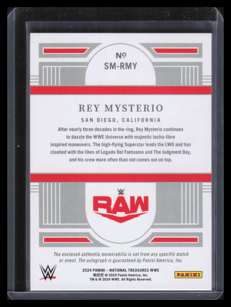 2024 Panini National Treasures Superstar Signature Rey Mysterio Patch Auto 62/75