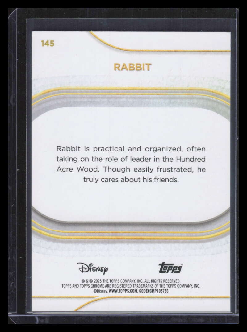 2025 Topps Chrome Disney Gold Refractor 145 Rabbit 27/50