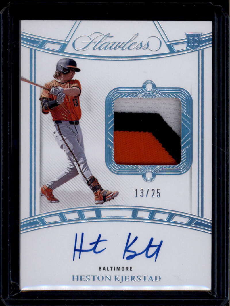 2024 Panini Flawless Signature Materials 4 Heston Kjerstad RC Patch Auto 13/25