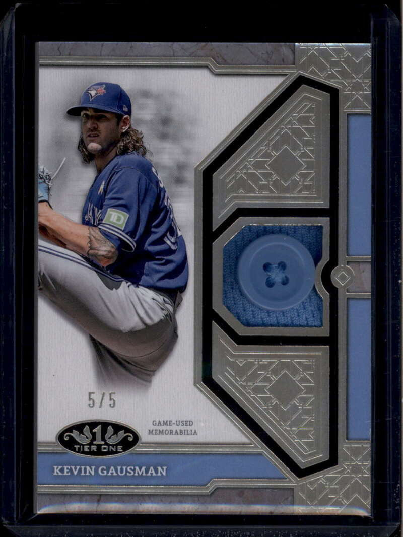 SOLD 174276 2024 Topps Tier One Relics Buttons t1rkg Kevin Gausman Button Patch 5/5