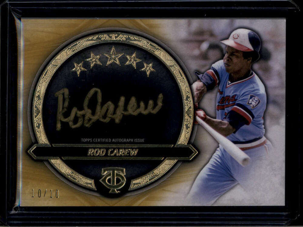 2021 Topps Five Star Golden Graphs Gold GGRC Rod Carew Auto 10/10