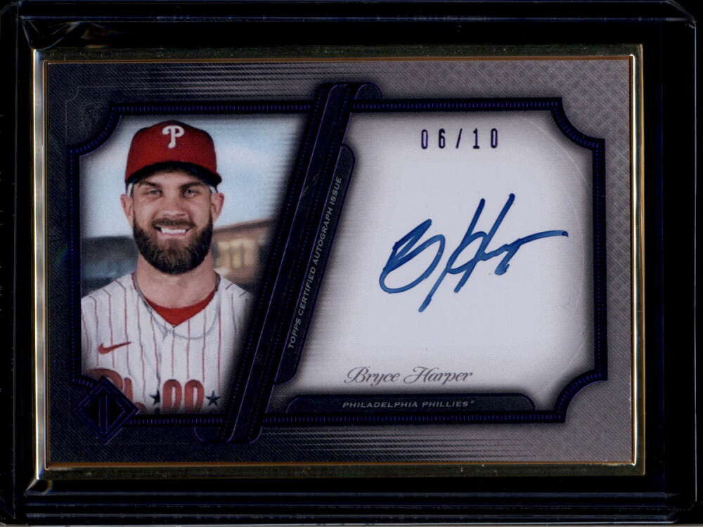 2021 Topps Transcendent Autograph Variation Purple TCAVBH Bryce Harper Auto 6/10