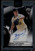 2025 Topps Chrome Black Autographs CBAZM Zebby Matthews Rookie Auto