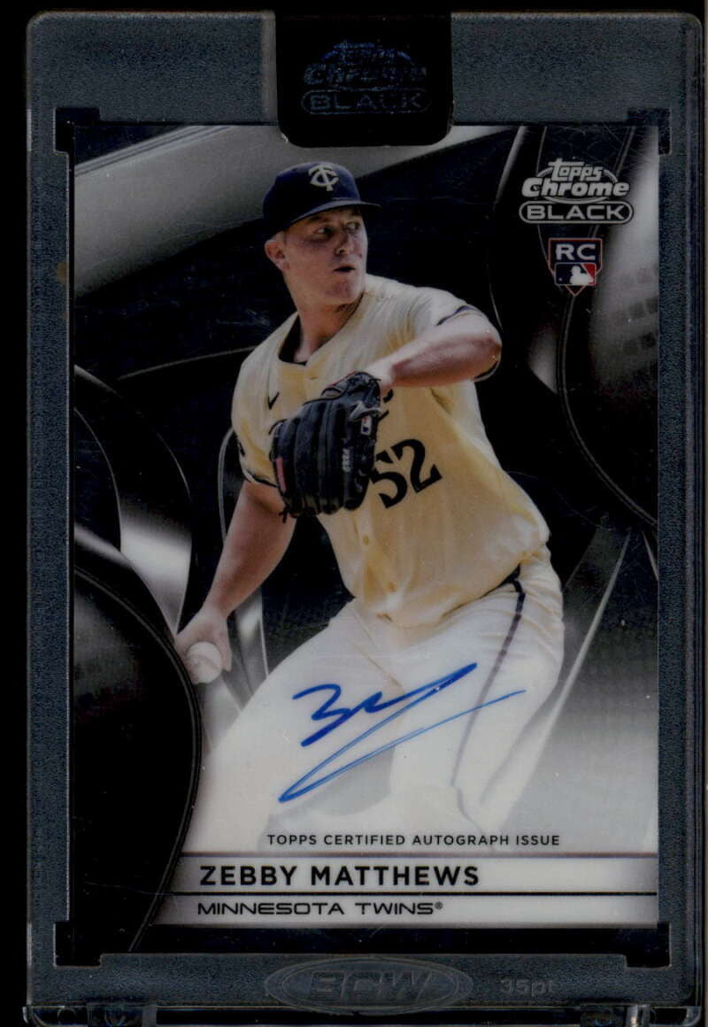 2025 Topps Chrome Black Autographs CBAZM Zebby Matthews Rookie Auto