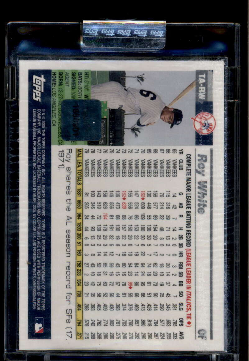 2005 Topps Retired Signature Autographs RW Roy White Auto