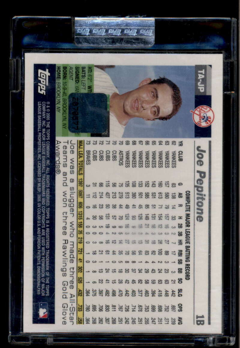 2005 Topps Retired Signature Autographs JP Joe Pepitone Auto