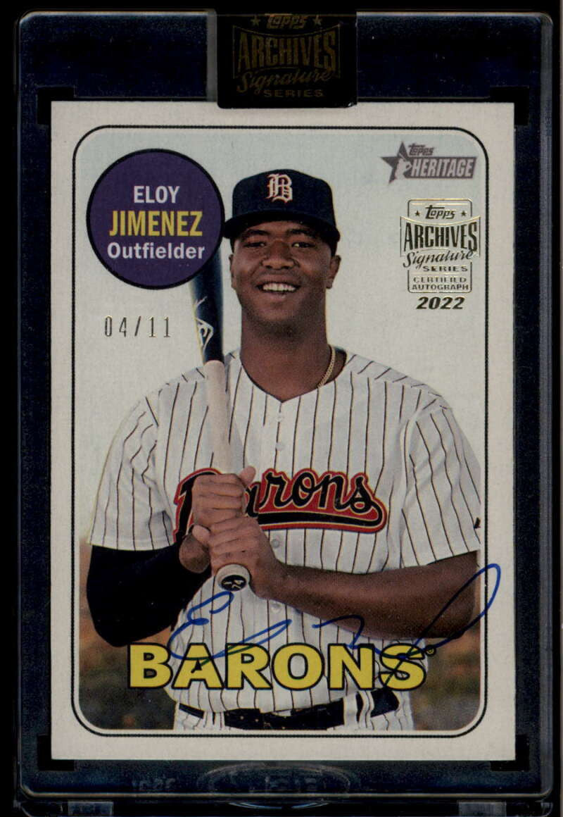 2022 Topps Archives Signature Series Eloy Jimeenz Auto 4/11 2018 Heritage Minors