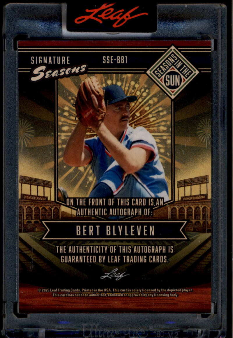 2025 Leaf Seasons in the Sun Signature Seasons Bronze Bert Blyleven Auto 24/35