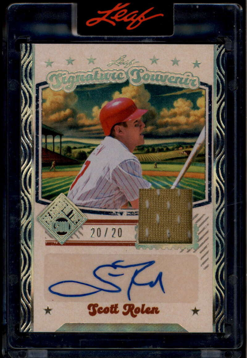 2025 Leaf Seasons in Sun Signature Souvenir ssosr1 Scott Rolen Jersey Auto 20/20