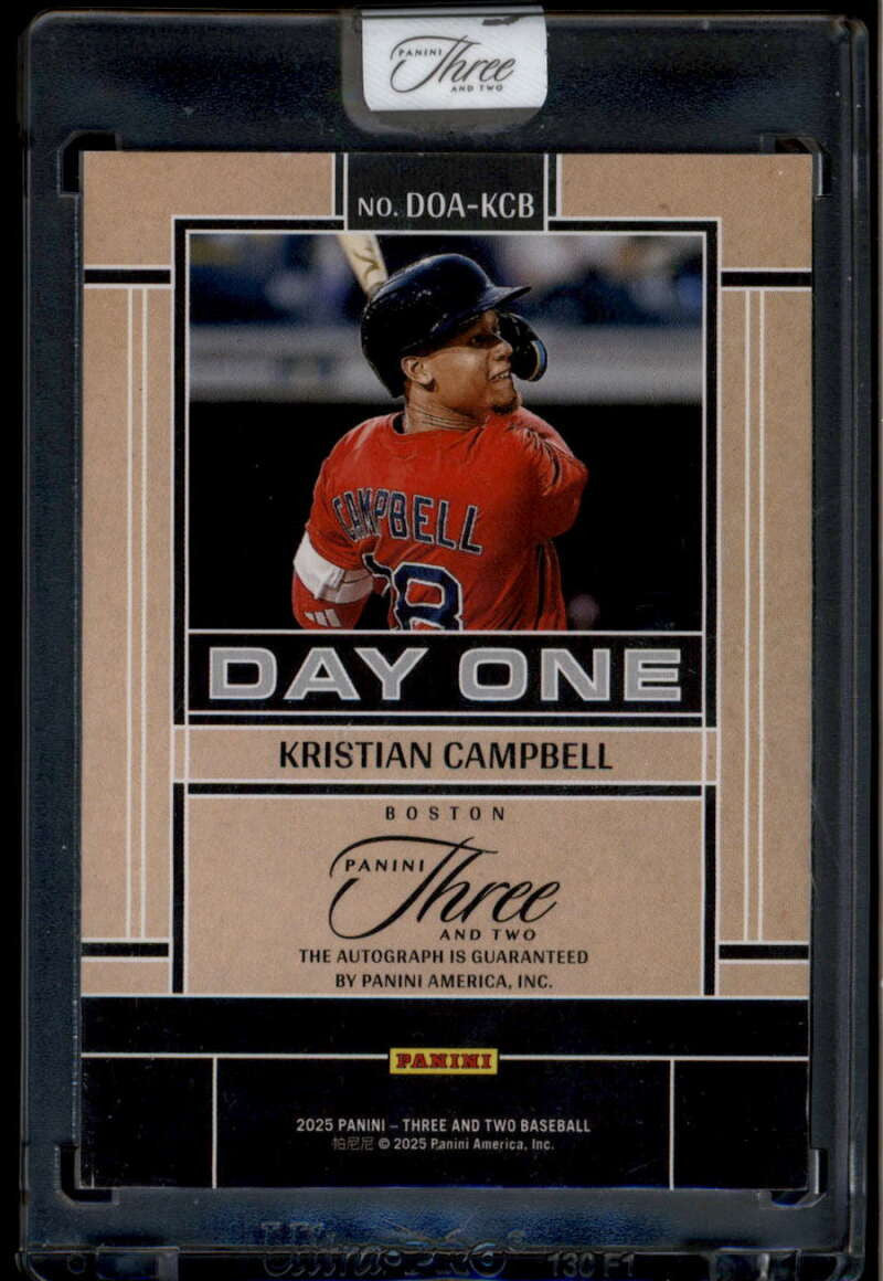 2025 Panini Three and Two Day One Autographs 5 Kristian Campbell RC Auto 15/38