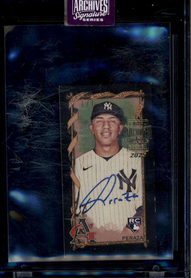 DELETE 174353 2025 Topps Archives Signature Series Active Oswald Peraza Auto 1/1 2023 Ginter