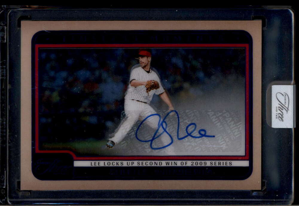2025 Panini Impeccable Timeless Moments Signatures Blue 9 Cliff Lee Auto 18/32
