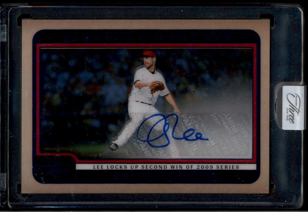 2025 Panini Impeccable Timeless Moments Signatures Blue 9 Cliff Lee Auto 9/32