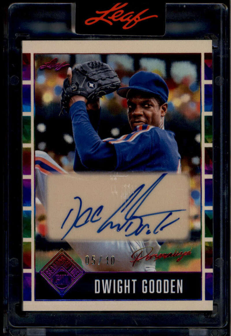 2025 Leaf Seasons in the Sun Personalized Rainbow pdg1 Dwight Gooden Auto 5/10