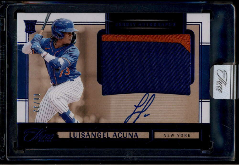 2025 Panini Three Two Autographs Full Count Luisangel Acuna RC Patch Auto 8/32