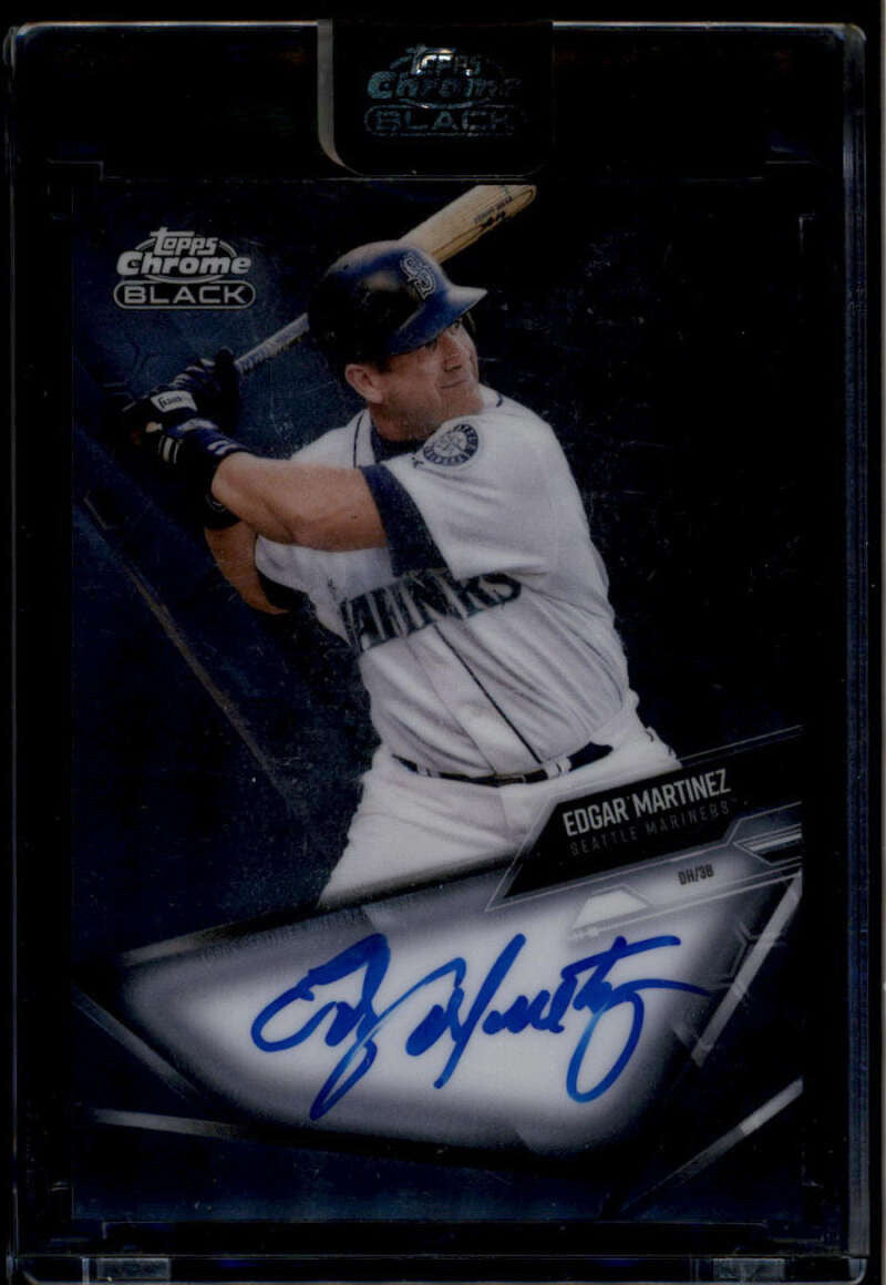 2021 Topps Chrome Black Autographs CBAEMA Edgar Martinez Auto