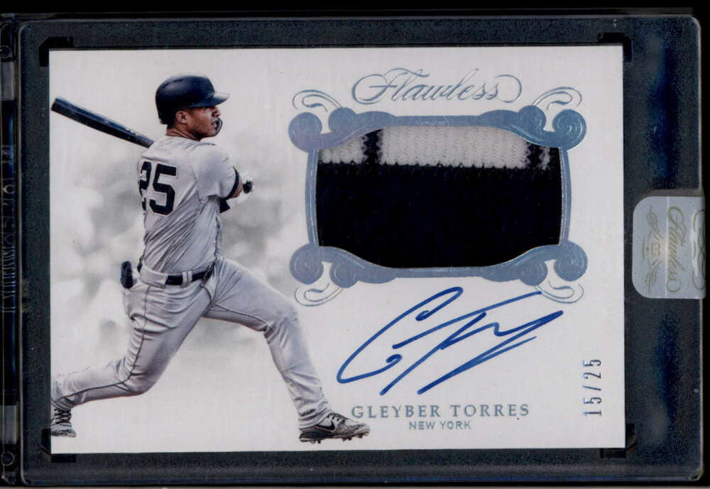 2018 Panini Flawless Rookie Autographs 21 Gleyber Torres RC Patch Auto 15/25