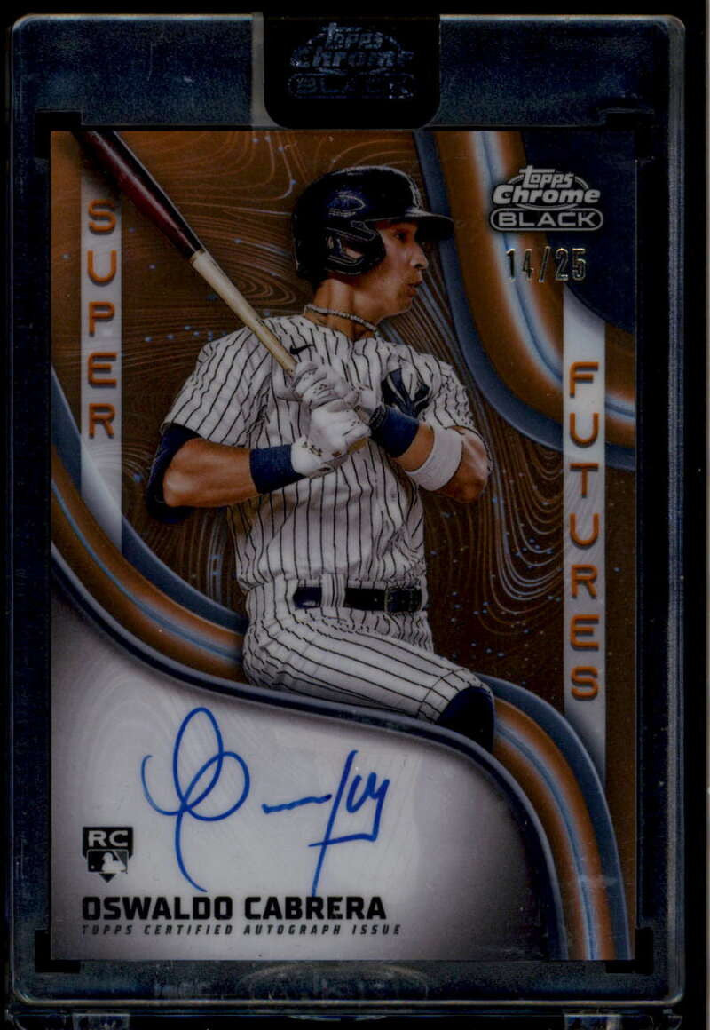 2023 Topps Chrome Super Futures Orange Refractor Oswaldo Cabrera RC Auto 14/25