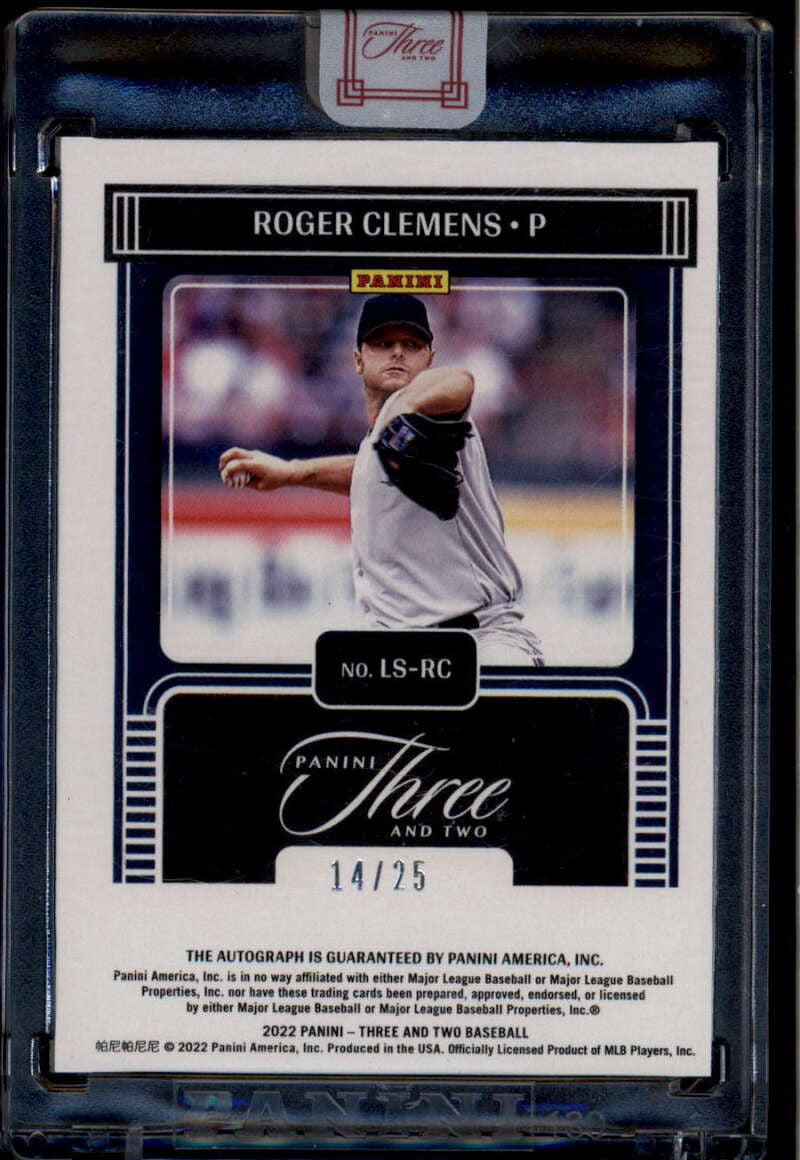 2022 Panini Three and Two Legendary Signatures 8 Roger Clemens Auto 14/25