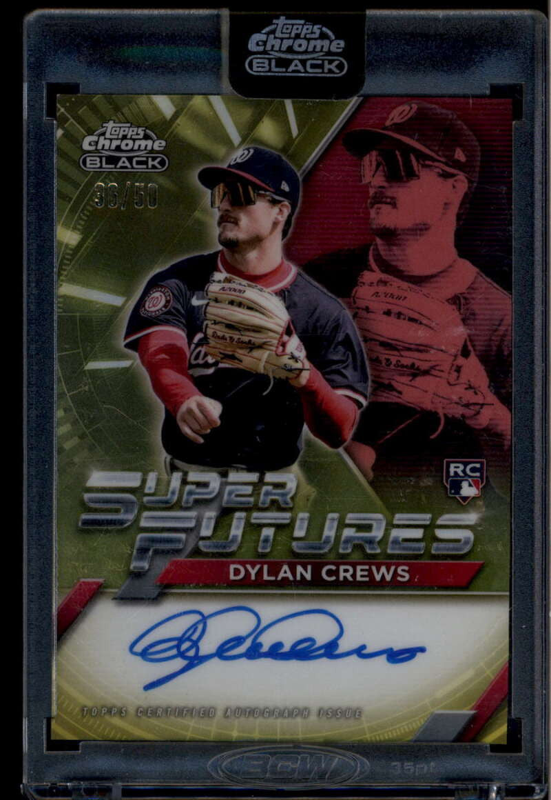 2025 Topps Chrome Black Super Futures Gold Refractor Dylan Crews RC Auto 36/50