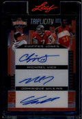 2023 Leaf Vibrance TripliCity Red tc3 Wilkins Vick Chipper Jones Triple Auto 1/6
