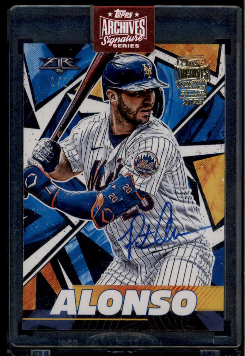2023 Topps Archives Signature Series Active Pete Alonso Auto 1/1 2021 Topps Fire
