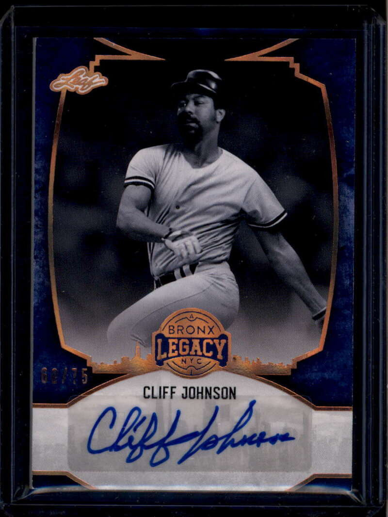 2024 Leaf A Bronx Legacy Autographs Spectrum Bronze bacj1 Cliff Johnson Auto /75