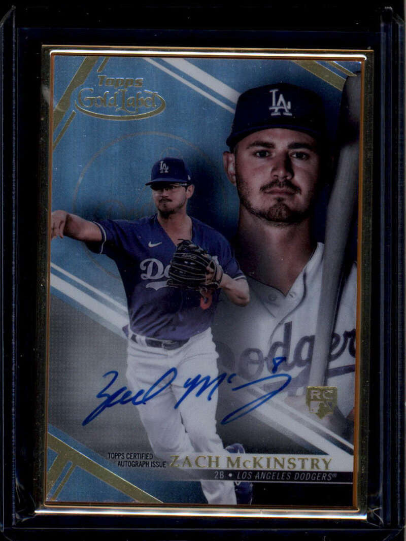2021 Topps Gold Label Framed Autographs FAZM Zach McKinstry Rookie Auto