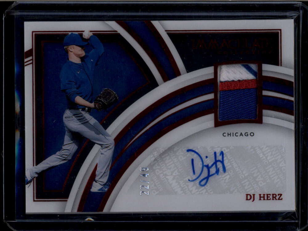 2022 Immaculate Collection Clearly Material Signatures DJ Herz RC Patch Auto /49