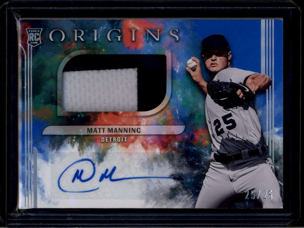 2022 Panini Chronicles Origins Rookie Autographs Matt Manning RC Patch Auto /25
