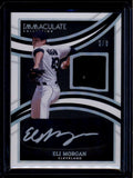 2022 Immaculate Collection Black Hat Eyelets 49 Eli Morgan Rookie Patch Auto 3/6