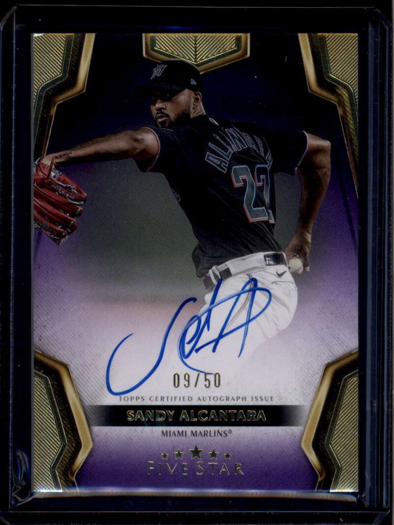 DELETE 174464 2024 Topps Five Star Autographs Purple FSASA Sandy Alcantara Auto 9/50