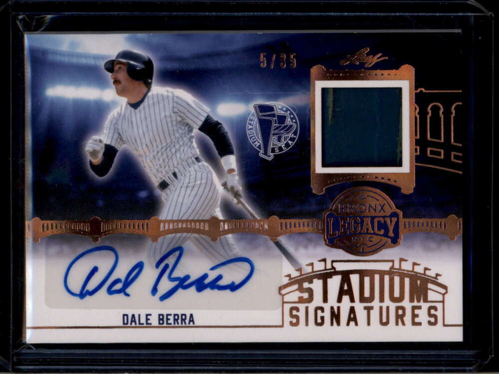 2024 Leaf Bronx Legacy Signatures ssdb1 Dale Berra Yankee Stadium Seat Auto 5/35