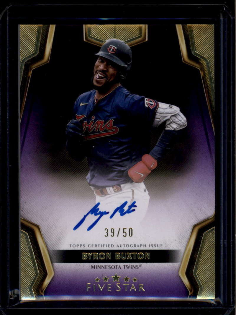 2024 Topps Five Star Autographs Purple FSABB Byron Buxton Auto 39/50