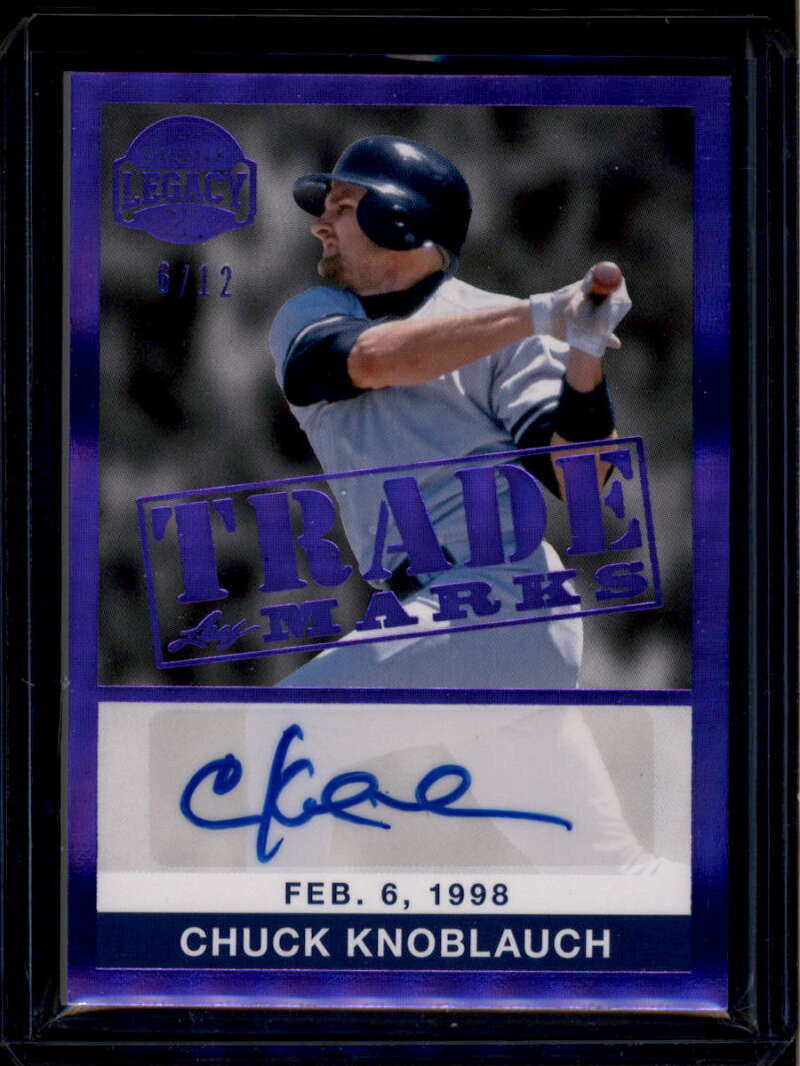2024 Leaf A Bronx Legacy Trade Marks Purple Holofoil Chuck Knoblauch Auto 6/12