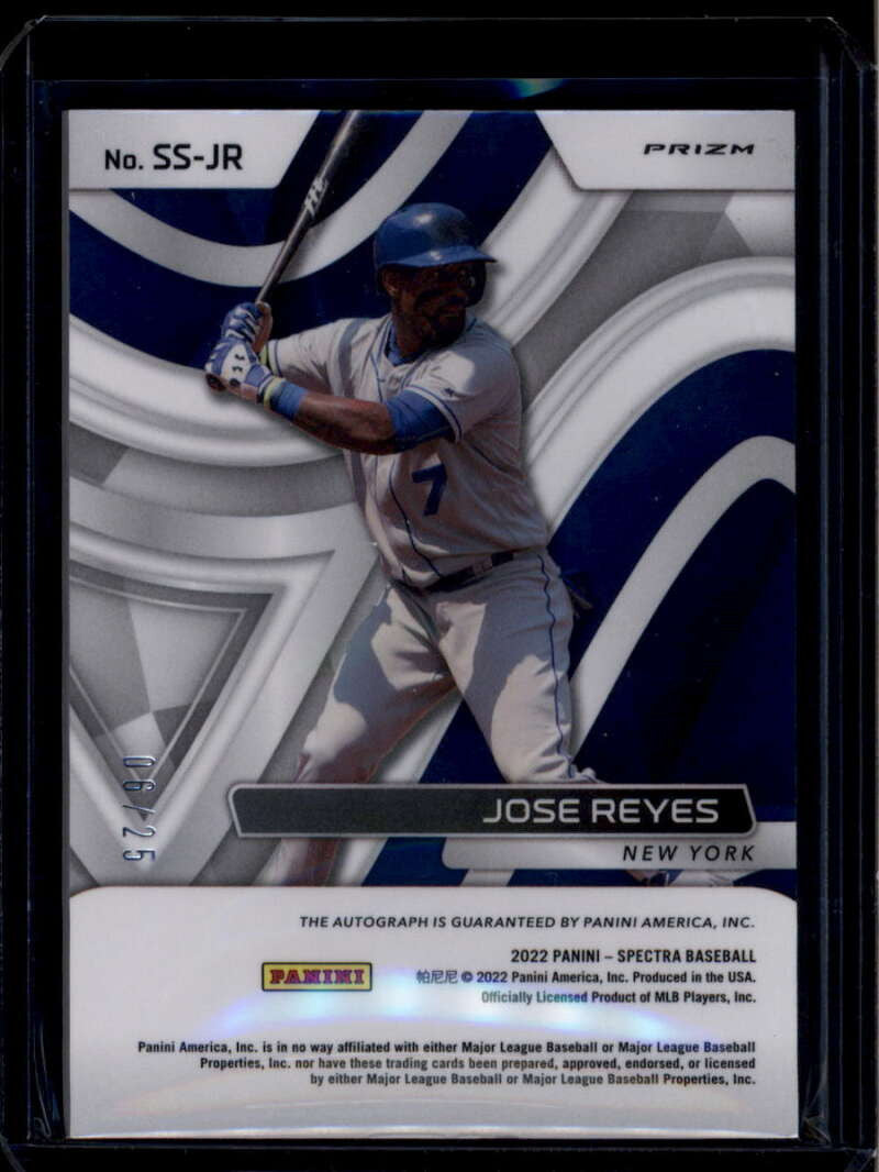 2022 Panini Chronicles Spectra Signatures 17 Jose Reyes Auto 6/25