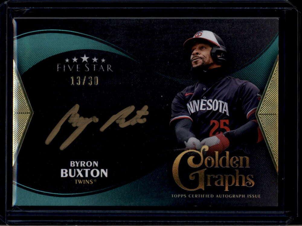 2024 Topps Five Star Golden Graphs Aqua GGBB Byron Buxton Auto 13/30