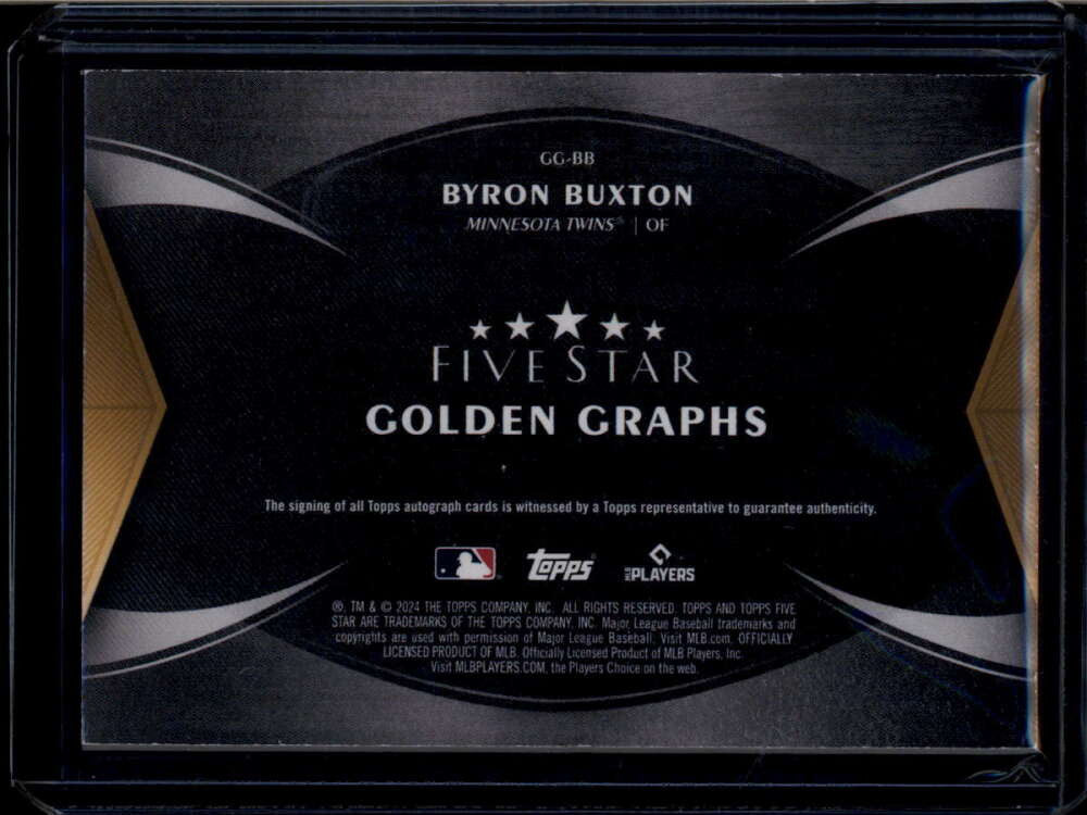 2024 Topps Five Star Golden Graphs Aqua GGBB Byron Buxton Auto 13/30
