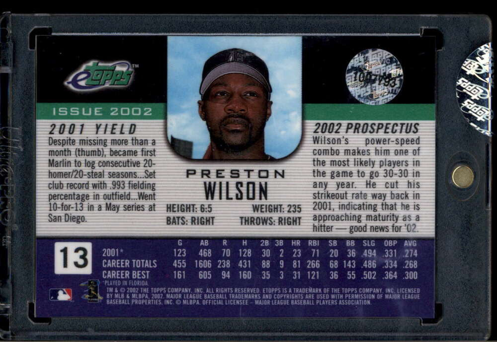 2002 eTopps 13 Preston Wilson /2000