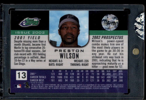 2002 eTopps 13 Preston Wilson /2000