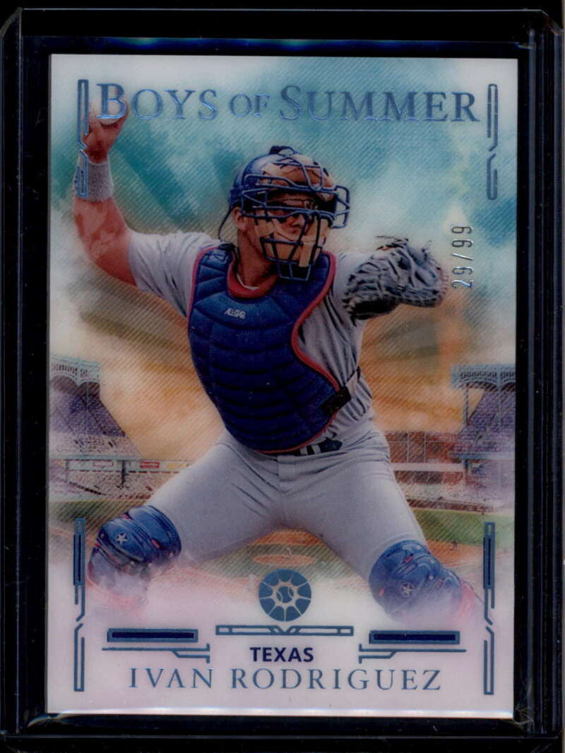 2025 Panini Boys of Summer Blue 21 Ivan Rodriguez 29/99